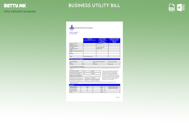 Модерен стил Иран, Националната иранска компанија за гас за деловна сметка за га